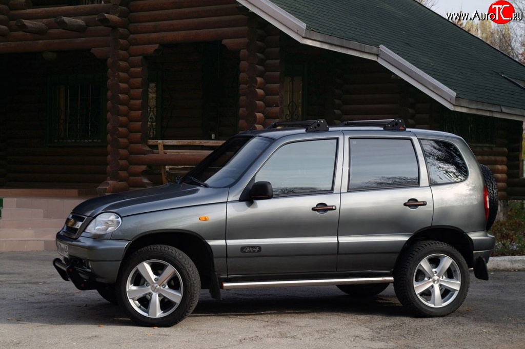 6 399 р. Багажная система Etna  Chevrolet Niva  2123 (2009-2020), Лада 2123 (Нива Шевроле) (2002-2021), Лада Нива Трэвел (2021-2025) (Сталь с покрытием (черный))  с доставкой в г. Майкоп