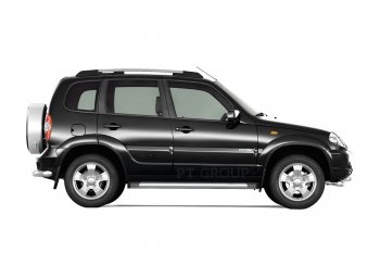 6 379 р. Рейлинги Petroil Tuning Комфорт Chevrolet Niva 2123 рестайлинг (2009-2020) (Серебристый муар)  с доставкой в г. Майкоп. Увеличить фотографию 2