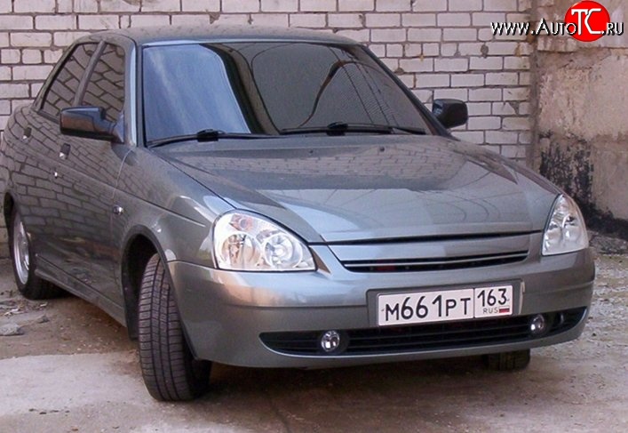 949 р. Решётка радиатора КМ-III Лада Приора 2170 седан дорестайлинг (2007-2014) (Неокрашенная)  с доставкой в г. Майкоп