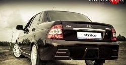 4 899 р. Задний бампер Strike  Лада Приора  2170 (2007-2014) седан дорестайлинг (Неокрашенный)  с доставкой в г. Майкоп. Увеличить фотографию 2