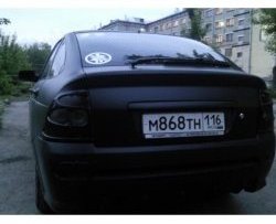 599 р. Комплект накладок на фонари Style Лада Приора 21728 купе дорестайлинг (2010-2013) (Неокрашенные)  с доставкой в г. Майкоп. Увеличить фотографию 2