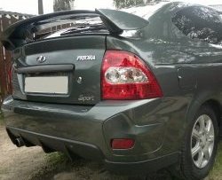 9 599 р. Бампер задний 21728 Priora Sport Лада Приора 2172 хэтчбек дорестайлинг (2008-2014) (Неокрашенный)  с доставкой в г. Майкоп. Увеличить фотографию 2