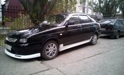 2 599 р. Накладка Фанат-Спорт v1 Люкс на передний бампер Лада Приора 2172 хэтчбек дорестайлинг (2008-2014) (Неокрашенная)  с доставкой в г. Майкоп. Увеличить фотографию 5
