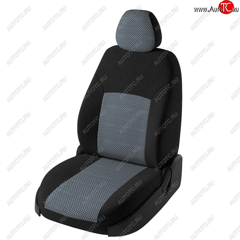 6 349 р. Чехлы для сидений Lord Autofashion Дублин (жаккард) Лада Приора 2170 седан дорестайлинг (2007-2014) (Черный, вставка Стежок серый)  с доставкой в г. Майкоп