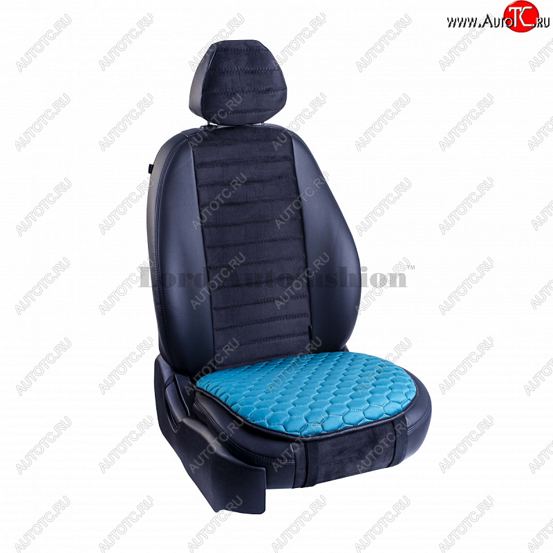 699 р. Подушка для сиденья универсальная Lord Autofashion Комфорт+ (велюр)   (Бирюзовый)  с доставкой в г. Майкоп