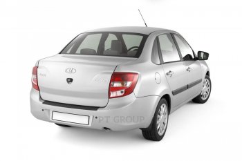 Накладка защитная на задний бампер Petroil Tuning Лада Гранта 2190 седан дорестайлинг (2011-2017) (Текстурная поверхность)