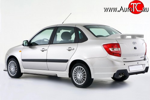 2 749 р. Накладка Sport-Style на задний бампер Лада Гранта 2190  дорестайлинг (2011-2017) (Неокрашенная)  с доставкой в г. Майкоп