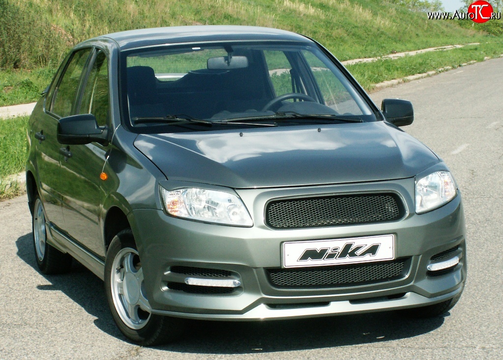 5 199 р. Передний бампер Nika-Sport  Лада Гранта ( 2190,  2191) (2011-2017) седан дорестайлинг, лифтбэк дорестайлинг  (Неокрашенный)  с доставкой в г. Майкоп