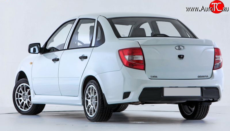 11 499 р. Задний бампер GTS  Лада Гранта  2190 (2011-2017) седан дорестайлинг (Неокрашенный)  с доставкой в г. Майкоп
