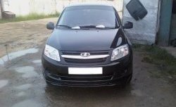 2 749 р. Накладка Sport-Style на передний бампер  Лада Гранта  2190 (2011-2017) седан дорестайлинг (Неокрашенная)  с доставкой в г. Майкоп. Увеличить фотографию 2