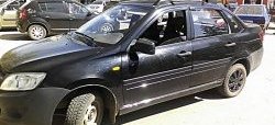 3 899 р. Пороги накладки Кураж v2  Лада Гранта  2190 - Калина Спорт ( 1119,  2192) (Неокрашенные)  с доставкой в г. Майкоп. Увеличить фотографию 4