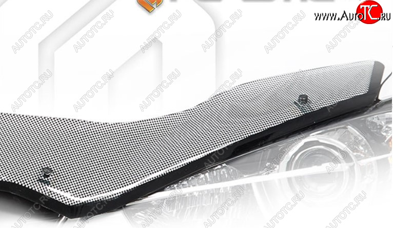 2 159 р. Дефлектор капота CA-Plastic  Лада Нива Трэвел (2021-2025) (212300-80) (Шелкография черная)  с доставкой в г. Майкоп