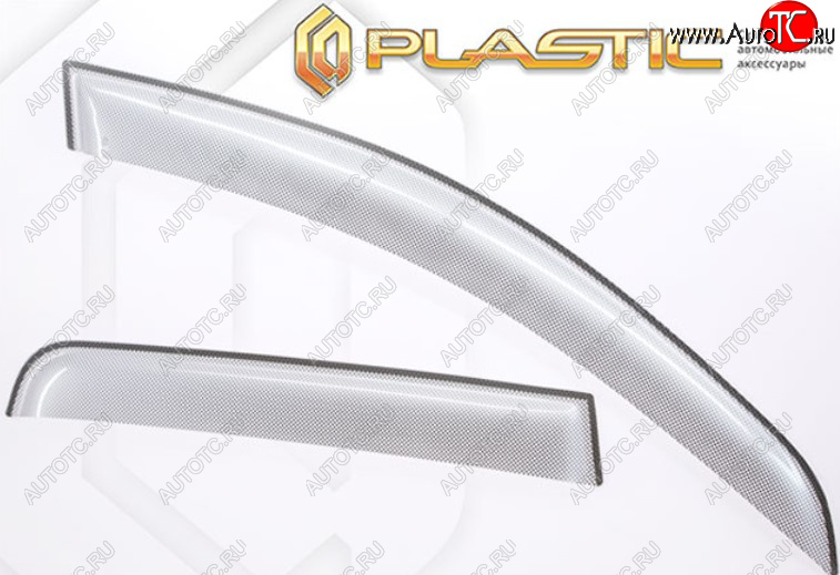 2 159 р. Дефлектора окон CA-Plastic  Лада Нива Трэвел (2021-2025) (212300-80) (Шелкография серебро, Без хром молдинга)  с доставкой в г. Майкоп