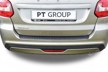 1 189 р. Накладка защитная на задний бампер Petroil Tuning Лада Гранта FL 2191 лифтбек (2018-2025) (Текстурная поверхность)  с доставкой в г. Майкоп. Увеличить фотографию 2
