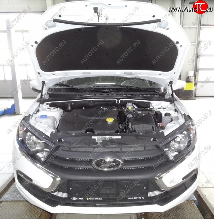 2 299 р. Упоры капота Russtal Лада Гранта FL 2190 седан рестайлинг (2018-2025)  с доставкой в г. Майкоп