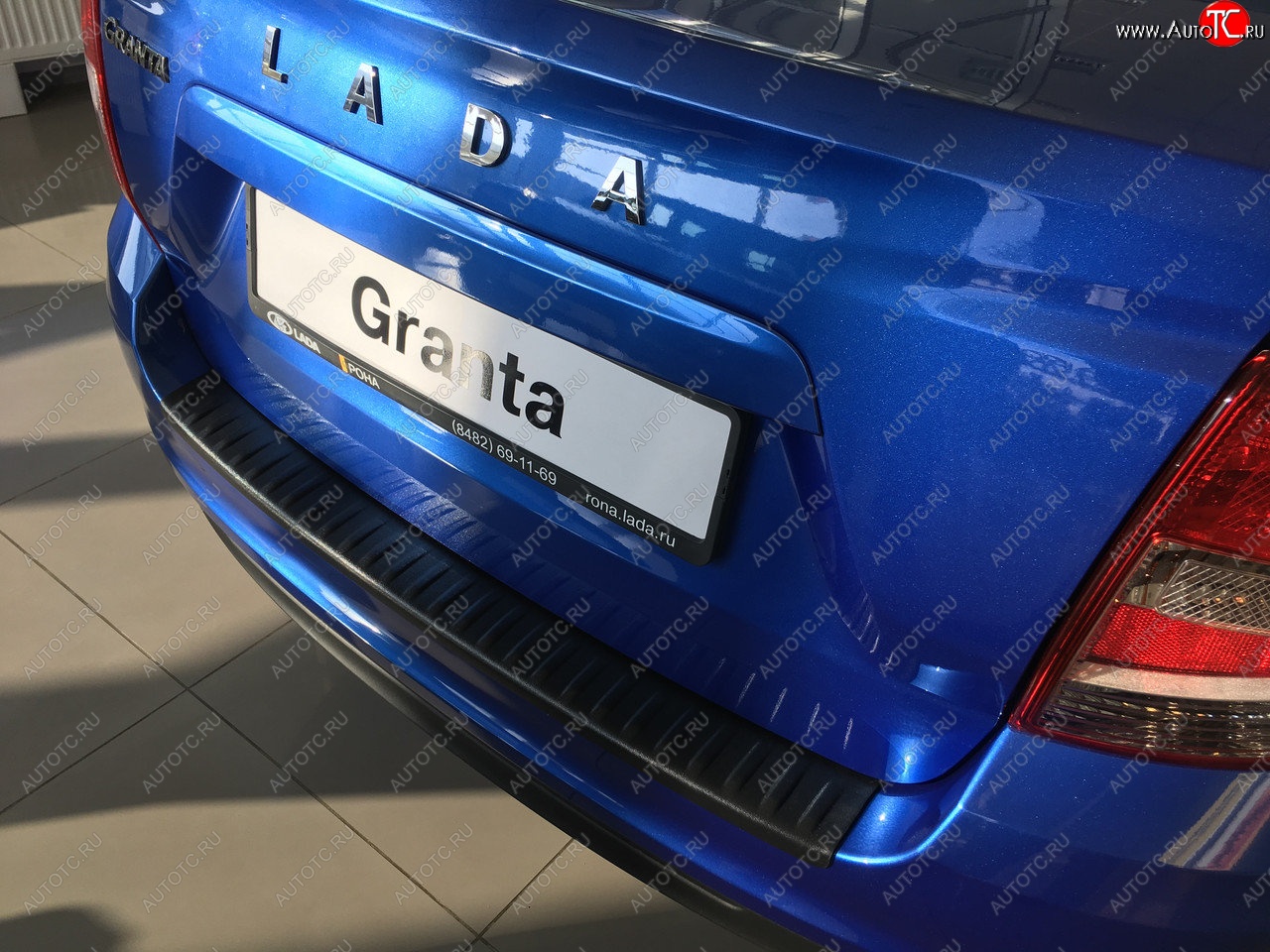1 089 р. Накладка защитная на задний бампер АртФорм Лада Гранта FL 2190 седан (2018-2025)  с доставкой в г. Майкоп