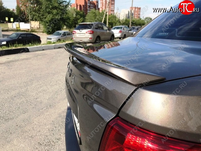 1 649 р. Лип-спойлер Кураж (широкий) Лада Гранта FL 2190 седан рестайлинг (2018-2025) (Неокрашенный)  с доставкой в г. Майкоп