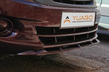 Нижний спойлер переднего бампера (в цвет автомобиля) Yuago ВИС 2349 бортовой грузовик дорестайлинг (2012-2018) (Окрашенный)
