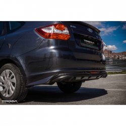 3 699 р. Диффузор заднего бампера TopKontur Design Лада Гранта FL 2191 лифтбек (2018-2025) (Неокрашенная)  с доставкой в г. Майкоп. Увеличить фотографию 6