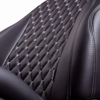 13 949 р. Чехлы для сидений Lord Autofashion Байрон (экокожа, сиденья и спинка 60/40, 3 Г-образных подголовника)  Лада Гранта ( 2190,  2191) (2011-2017) седан  дорестайлинг, седан дорестайлинг  (Черный, вставка черная, строчка серая)  с доставкой в г. Майкоп. Увеличить фотографию 3