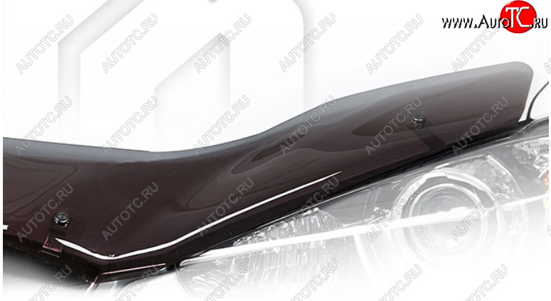 1 899 р. Дефлектор капота CA-Plastic  Лада Ларгус (2021-2025) рестайлинг R90 (Classic полупрозрачный, Без надписи)  с доставкой в г. Майкоп