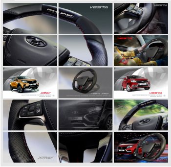 14 199 р. Анатомическое рулевое колесо Grand Sport Лада Калина 2194 универсал (2014-2018) (Без подогрева, На базе руля клиента)  с доставкой в г. Майкоп. Увеличить фотографию 11