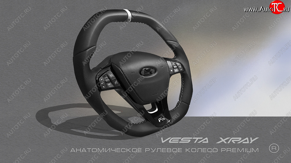 19 399 р. Анатомическое рулевое колесо Premium  Лада XRAY - Ларгус (С подогревом, На базе руля клиента)  с доставкой в г. Майкоп