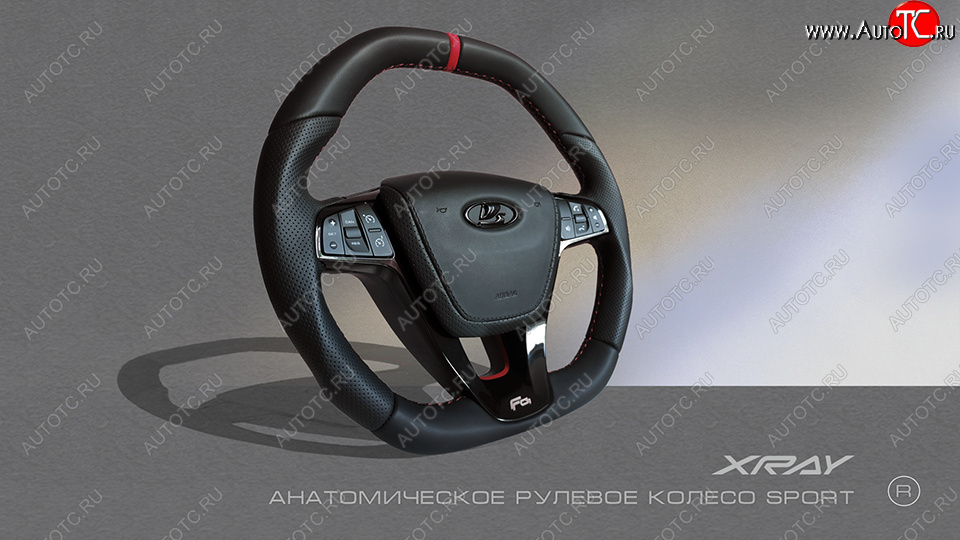 14 659 р. Анатомическое рулевое колесо SPORT Лада Веста Кросс 2180 седан дорестайлинг (2018-2022) (Без подогрева, На базе руля клиента)  с доставкой в г. Майкоп