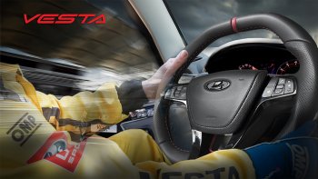 14 659 р. Анатомическое рулевое колесо SPORT Лада Веста Кросс 2180 седан дорестайлинг (2018-2022) (Без подогрева, На базе руля клиента)  с доставкой в г. Майкоп. Увеличить фотографию 3