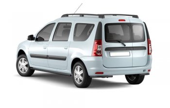 Защита порогов из трубы Ø51 Petroil Tuning Лада Ларгус рестайлинг R90 (2021-2025)