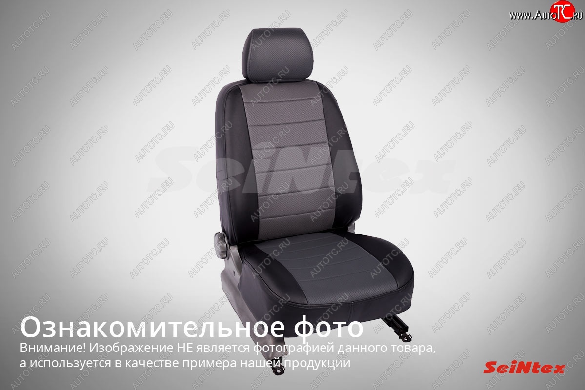 7 899 р. Чехлы для сидений (7 мест) Seintex (экокожа)  Лада Ларгус (2012-2025) дорестайлинг R90, рестайлинг R90 (Серый)  с доставкой в г. Майкоп