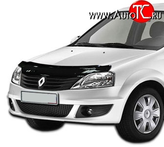 3 299 р. Дефлектор капота NovLine Renault Logan 1 дорестайлинг (2004-2010)  с доставкой в г. Майкоп
