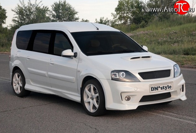 9 999 р. Передний бампер DMstyle Лада Ларгус дорестайлинг R90 (2012-2021) (Без сетки, Неокрашенный)  с доставкой в г. Майкоп
