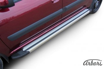 Порожки для ног Arbori Luxe Silver Лада Ларгус рестайлинг R90 (2021-2025)
