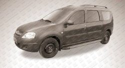 11 639 р. Алюминиевые пороги Slitkoff Luxe Black Лада Ларгус рестайлинг R90 (2021-2025)  с доставкой в г. Майкоп. Увеличить фотографию 2