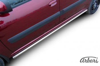 8 459 р. Защита штатных порогов Arbori (нержавейка, d42 mm). Лада Ларгус рестайлинг R90 (2021-2025)  с доставкой в г. Майкоп. Увеличить фотографию 2