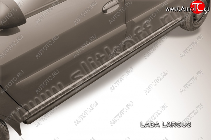 7 199 р. Защита порогов Slitkoff  Лада Ларгус (2012-2025) дорестайлинг R90, рестайлинг R90 (Цвет: серебристый)  с доставкой в г. Майкоп