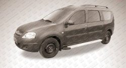 16 999 р. Алюминиевые пороги Slitkoff Optima Silver Лада Ларгус рестайлинг R90 (2021-2025)  с доставкой в г. Майкоп. Увеличить фотографию 2