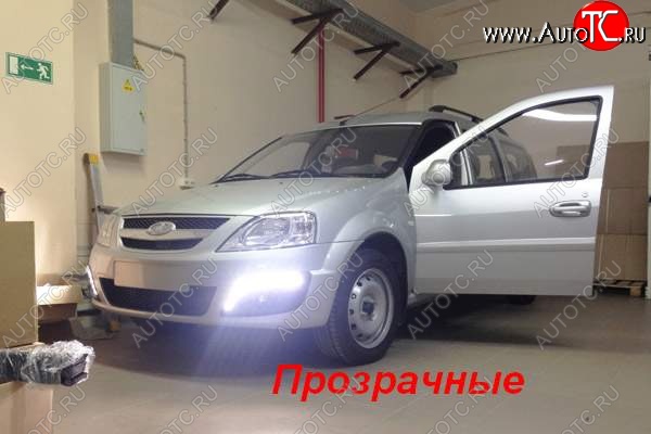 5 399 р. Вставки под ПТФ с ДХО в передний бампер Тюн-Авто  Лада Ларгус (2012-2021) дорестайлинг R90 (Стандарт)  с доставкой в г. Майкоп