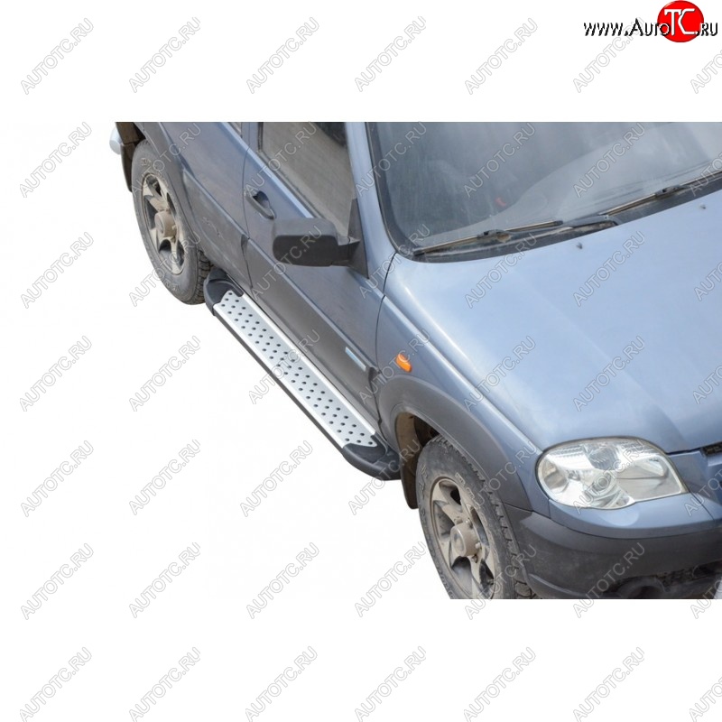 16 499 р. Порожки для ног Бумер (алюминий) Chevrolet Niva 2123 рестайлинг (2009-2020)  с доставкой в г. Майкоп