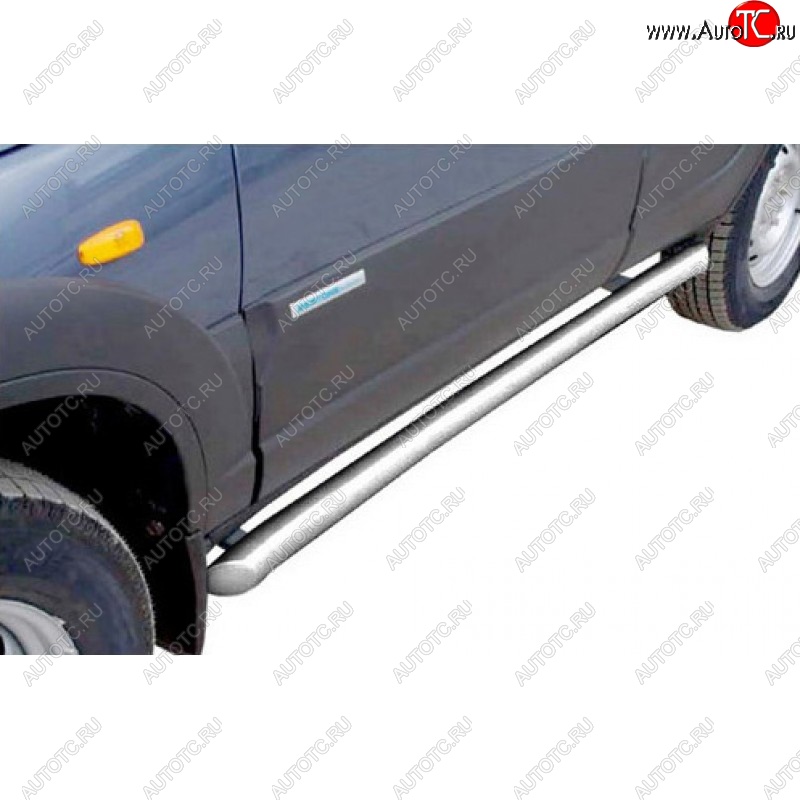 24 499 р. Защита порогов ТехноСфера (Техно Сфера) (изогнутая, нержавейка) Chevrolet Niva 2123 рестайлинг (2009-2020)  с доставкой в г. Майкоп