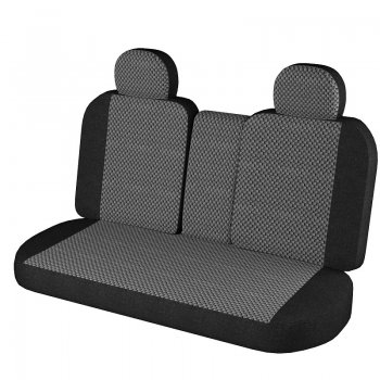 2 199 р. Чехлы для сидений Lord Autofashion Стандарт Плюс (жаккард, 2002-2012)  Chevrolet Niva  2123 (2009-2020), Лада 2123 (Нива Шевроле) (2009-2021) (Чёрный, вставка Стежок Серый)  с доставкой в г. Майкоп. Увеличить фотографию 2