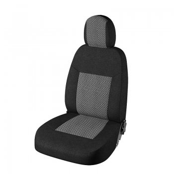 Чехлы для сидений Lord Autofashion Стандарт Плюс (жаккард, 2014-2016) Chevrolet Niva  2123 (2009-2020), Лада 2123 (Нива Шевроле) (2009-2021) (Чёрный, вставка Сеул Серый)