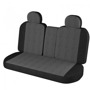 2 199 р. Чехлы для сидений Lord Autofashion Стандарт Плюс (жаккард, 2014-2016)  Chevrolet Niva  2123 (2009-2020), Лада 2123 (Нива Шевроле) (2009-2021) (Чёрный, вставка Сеул Серый)  с доставкой в г. Майкоп. Увеличить фотографию 2
