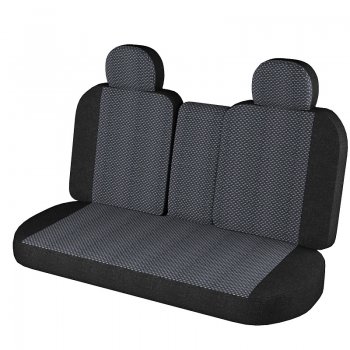 3 099 р. Чехлы для сидений Lord Autofashion Стандарт Плюс (жаккард, 2014-2016)  Chevrolet Niva  2123 (2009-2020), Лада 2123 (Нива Шевроле) (2009-2021) (Чёрный, вставка Ёж Белый)  с доставкой в г. Майкоп. Увеличить фотографию 2