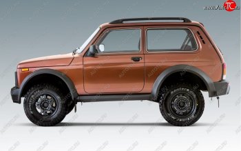 3 049 р. Порожек пластиковый Bronto (левый) Лада нива 4х4 2121 Бронто 3 дв. 2-ой рестайлинг (2019-2025) (Неокрашенные)  с доставкой в г. Майкоп. Увеличить фотографию 2