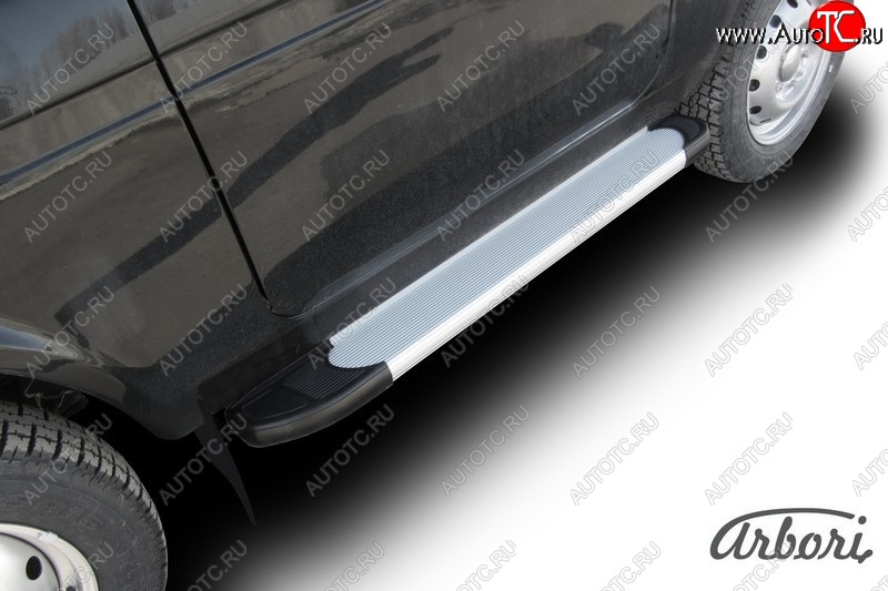 8 249 р. Порожки для ног Arbori Optima Silver Лада нива 4х4 2121 Урбан (2019-2021)  с доставкой в г. Майкоп