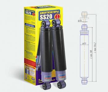 Амортизаторы задние SS20 (Urban) Лада нива 4х4 2131 5 дв. дорестайлинг (1993-2019) (Комфорт-ОПТИМА - универсальное решение для города и трассы)