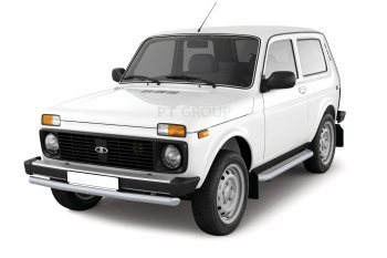 Защита переднего бампера (Ø63 мм) Petroil Tuning Лада нива 4х4 2131 (Legend) 5 дв. 2-ой рестайлинг (2021-2025)