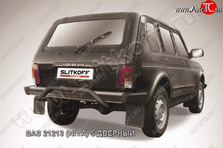 5 999 р. Защита задняя Slitkoff  Лада нива 4х4 ( 2131,  2121-80) (1993-2019) 5 дв. дорестайлинг, ФОРА (Цвет: серебристый)  с доставкой в г. Майкоп